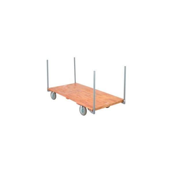 Global Equipment Stake Handle Hardwood Deck Truck 72x36 1200 Lb. Capacity 8" Pneu. Casters 952527 - main
